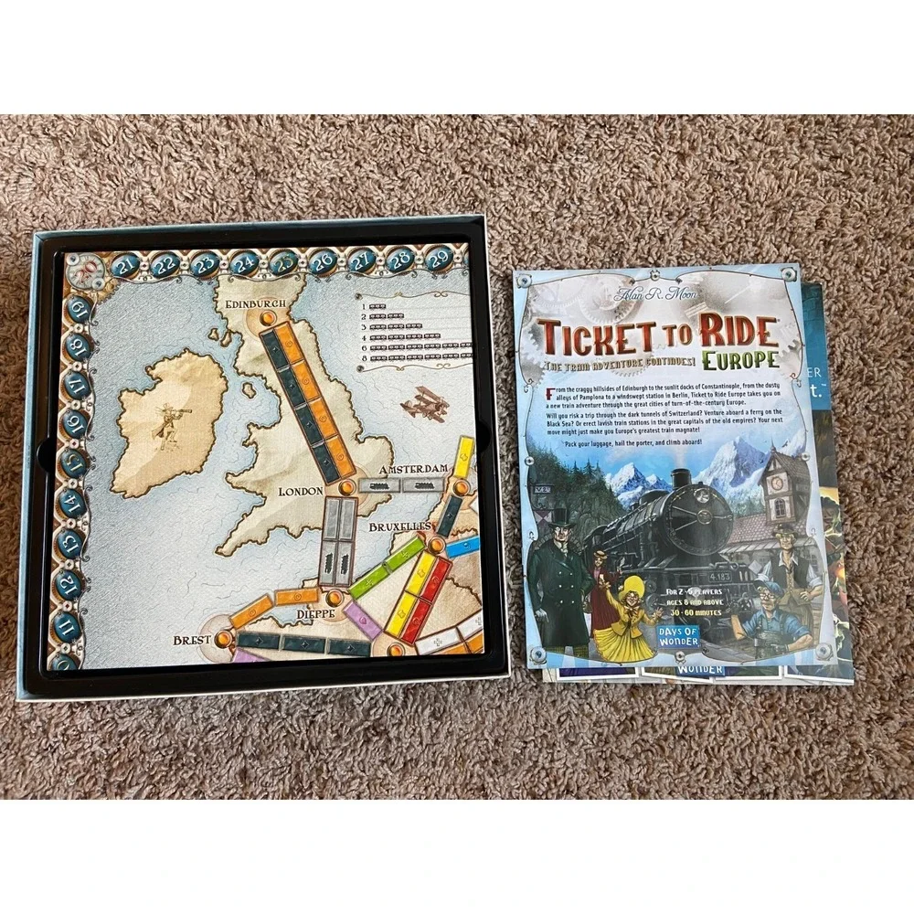 Days of Wonder Ticket to Ride Europe Board Game - 2012 Open Not Played With - Picture 3 of 3
